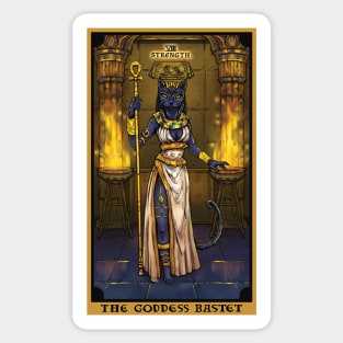 The Goddess Bastet Strength Tarot Card Sticker